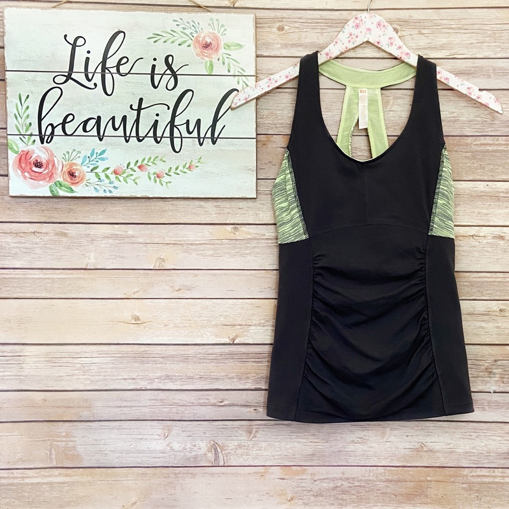 Lucy Gray and Green Racerback Athletic Tank w/ Bra